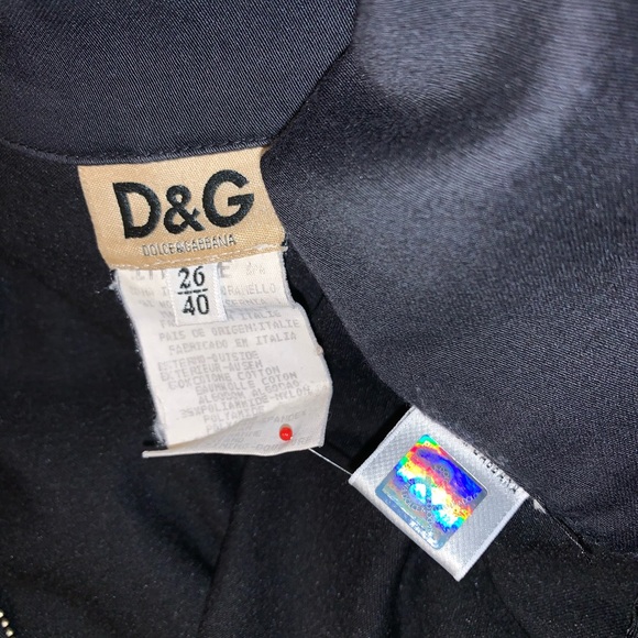 Authentic & Vintage, D&G Black Jacket w/ Zippers - Picture 5 of 5